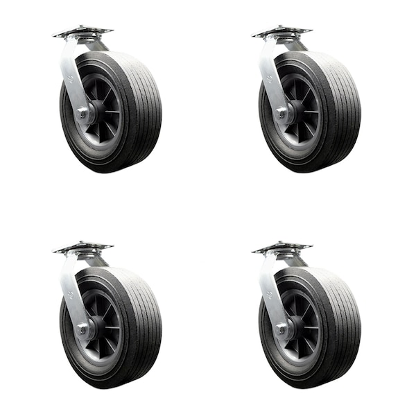 Service Caster Greenlee Caster Set - MA6065 GMX Cart - 4 Swivel Bolt On Swivel Locks - SCC GRE-SCC-100S1030-SNB-BSL-4 - main
